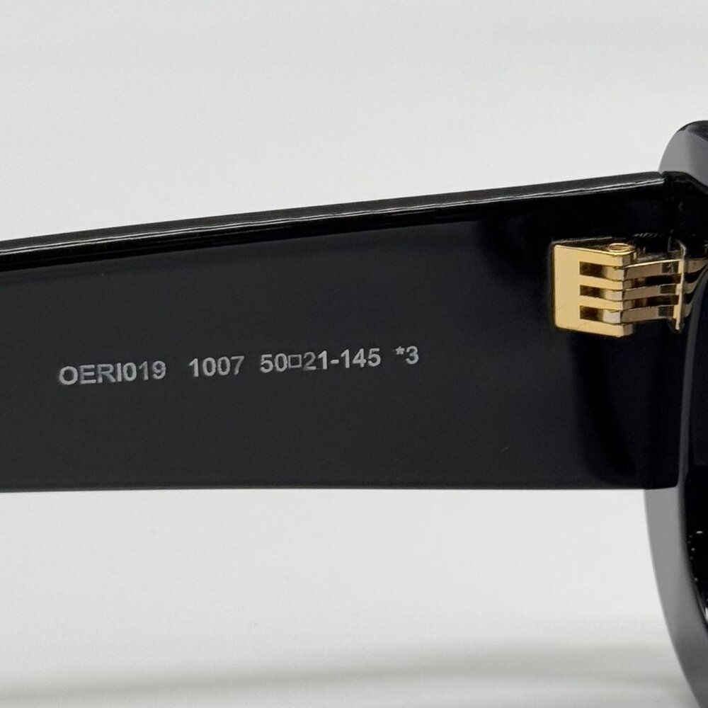 NEW OFF-WHITE CARRARA 007 BLACK OVAL UNISEX SUNGLASSES OFF-WHITE CARRARA - Picture 11 of 13